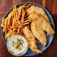 Catfish Fillet · Large. Served with fries ,bread and Tartar sauce on the side.