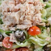 Tuna Salad Lg · Lettuce, tuna, mayo and onions.