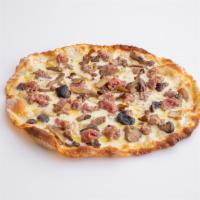 In the Forest Pizza · 16''pizza: Mozzarella, Italian Sausage, Mushrooms, EVO Oil