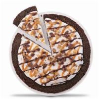 Dairy Queen Treatzza Pizza · Its the treat you eat like a pizza! A chocolate fudge and crunch crust, creamy vanilla soft ...