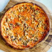 Mini Mushrooms Pizza · thin crust 7