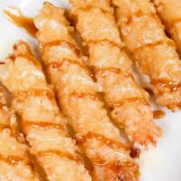 10. Shrimp Tempura · 4 fried shrimp tempura. Default sauce: l
evel 2.