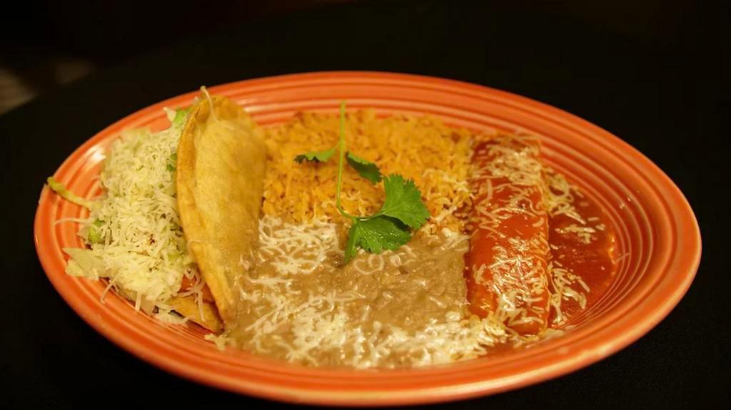 Any 2 Item (with rice and beans) · 2 item combo with rice and beans.