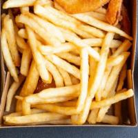 Fries ＆ Ketchup · Crispy coated fries.