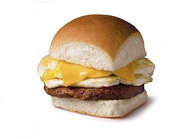 Breakfast Slider with Meat, Egg and Cheese · 