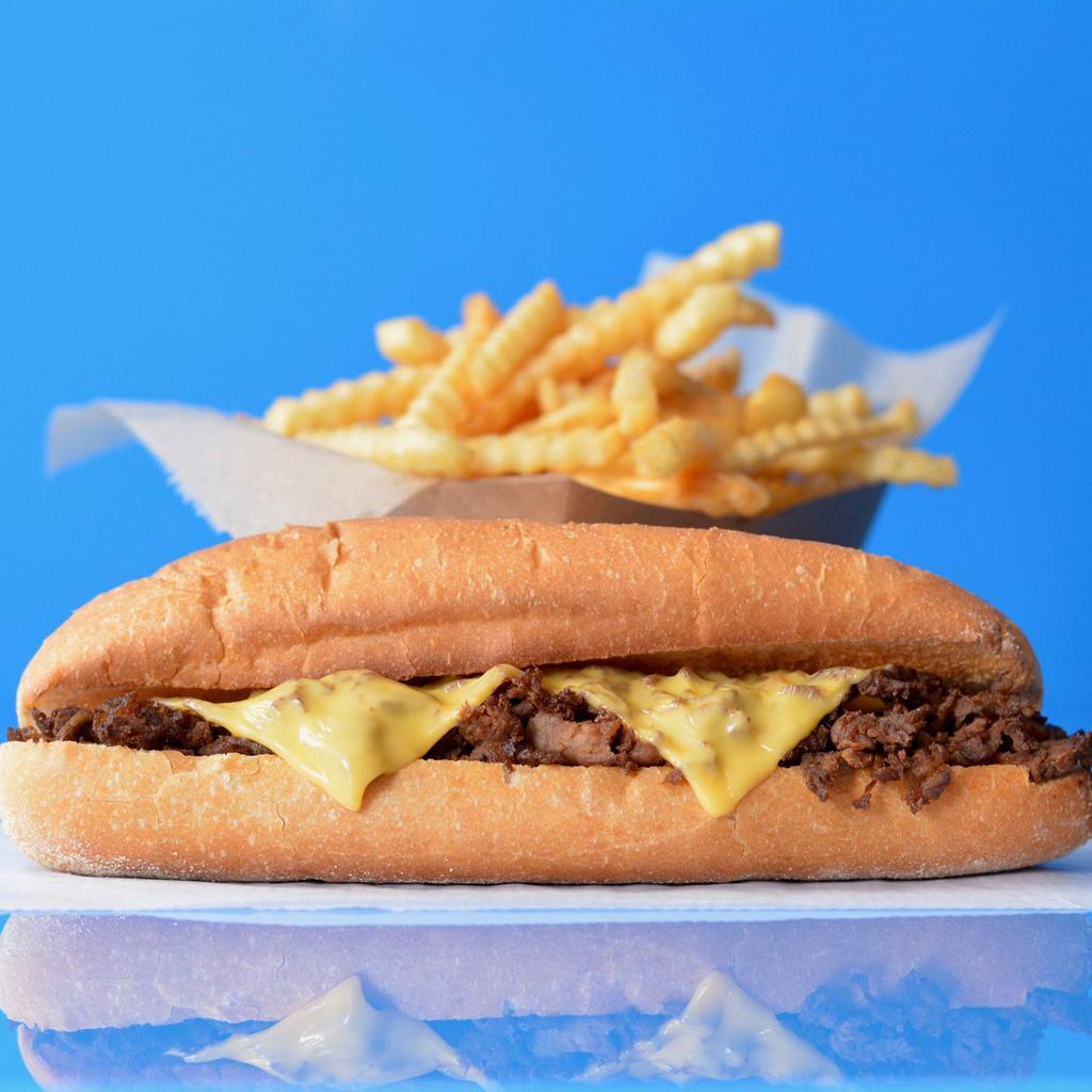 Fatties Classic Philly Cheesesteak Combo · Classic Philly Cheesesteak loaded with steak and your choice of cheese on a toasted Amoroso roll. Served with side of fries.