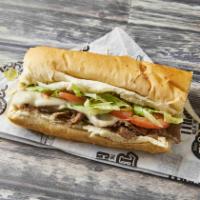 Steak and Cheese Sub · Steak, cheese, onions, lettuce, tomatoes and tubby's famous dressing.