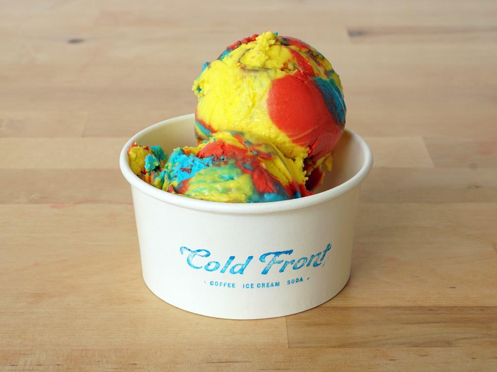 Superman Ice Cream · Meet your new kryptonite. Cherry, blue moon and vanilla ice creams combine forces to bring you 1 super scoop!