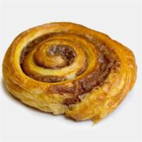 Pastries|Cinnamon Roll ·  A buttery croissant roll filled with cinnamon and sugar. This has not been Kosher certified...