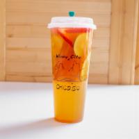 Ultimate Fruit Tea · Mixed sliced fruit with Jasmine green tea. Add toppings for an additional charge
