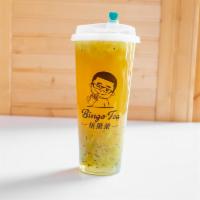 Kiwi Tea · Sliced Kiwi with Jasmine green tea. Add toppings for an additional charge