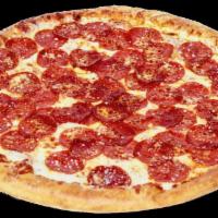 Xtreme Pepperoni Pizza · Double pepperoni, extra cheese, garlic parmesan crust.