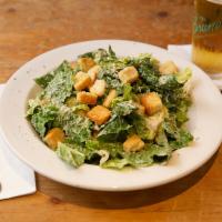 Caesar Salad · Fresh romaine lettuce tossed Caesar dressing and topped with Parmesan cheese and garlic crou...