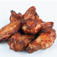 Buffalo Chicken Wings · Freshly grilled chicken wings, tossed in buffalo sauce. Served with a side of ranch or bleu ...