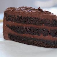 Chocolate Cake Slice · Eating this chocolate cake will cause receptors in the brain to chemically induce feelings o...