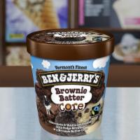 Brownie Batter Core · Pint. Chocolate and vanilla ice creams with fudge brownies and a brownie batter core