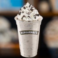Mint Cookie Shake · Mint chocolate chunk and sweet cream and cookies ice creams blended with milk.