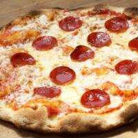 Pepperoni Pizza · Tomato, mozzarella and pepperoni.