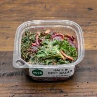 6 oz. Kale & Beet Salad ·  Beets, kale, carrots, pumpkin seeds, and balsamic vinaigrette.
