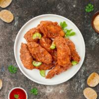 Hot Villa Wings · Fresh chicken wings breaded, fried until golden brown, and tossed in Nashville Hot Sauce. Se...