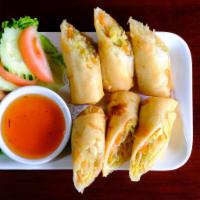 A10. Vegetable Egg Rolls · 3 pieces. Our homemade vegetable egg rolls served with tangy sweet and sour sauce.