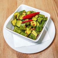 pickled cucumber · pickled with ginger, mild chili.