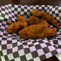 Chicken Tenders · Breaded or battered crispy chicken.
chicken breast tenders are coated with a flour-based bre...