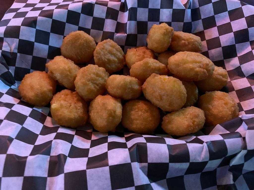 Corn Nuggets · Sweet Grade A corn pieces rolled into a ball then coated in crispy batter
