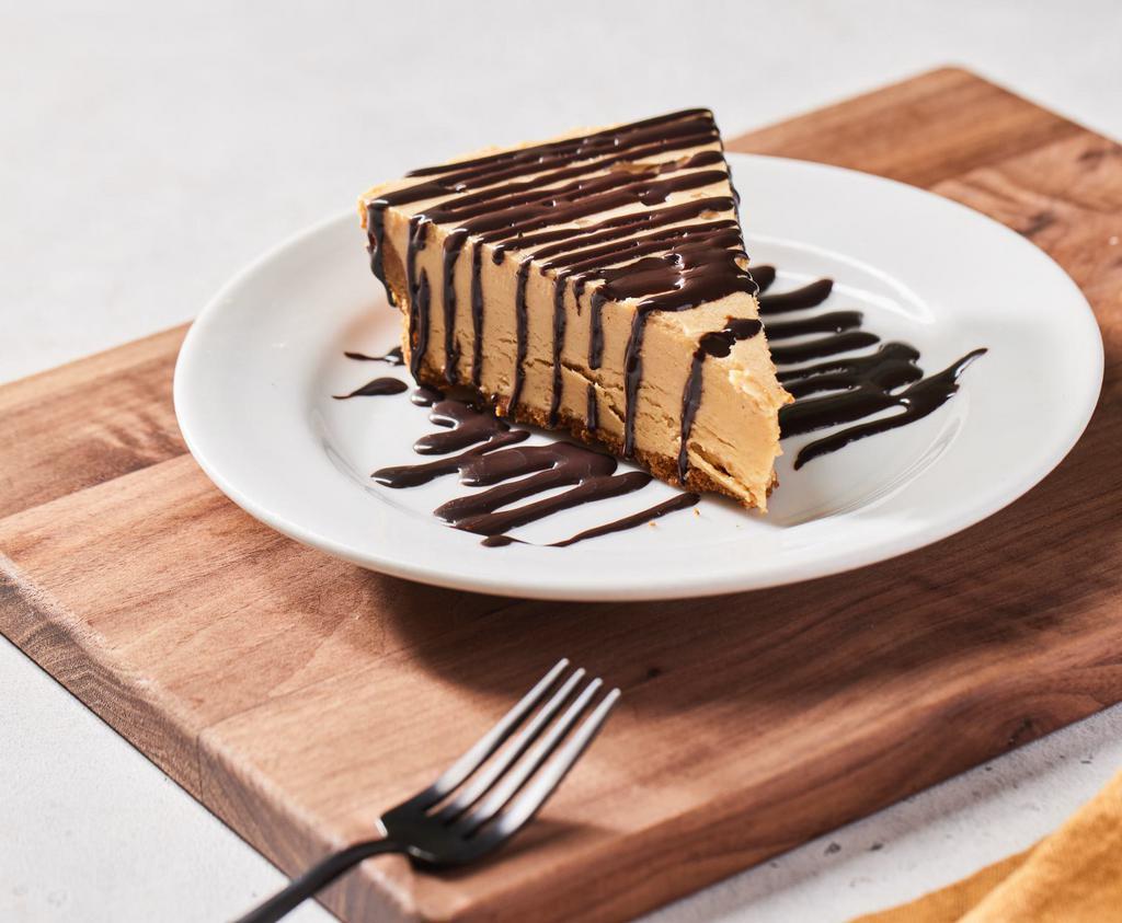 Peanut Butter Pie by Homeroom  · By Homeroom. You'll go nuts for it! Creamy peanut butter filling inside a crunchy graham cracker crust, drizzled with homemade chocolate sauce. Contains gluten, dairy, and eggs. We cannot make substitutions.
