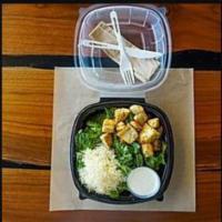 Caesar Salad · Romaine lettuce, Parmesan cheese, scratch-made croutons, suggested dressing: Caesar.