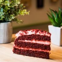 Red Velvet Cake · 3-layer velvety cake with cream cheese frosting 