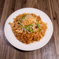 Pad Thai · Small rice noodles with chicken in our tamarind sauce with eggs, bean sprouts, green onion a...