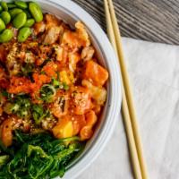 Large Poke Bowl · Build your own poke bowl! Mix and match your base, fish, sauces, and toppings to make this m...