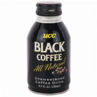 UCC Black Coffee · Imported, unsweetened, black Iced Coffee. Dark but strangely delicate taste. 11.3 oz. can.