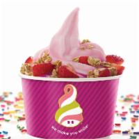 Strawberry Froyo · Original Strawberry frozen yogurt. Gluten free. Contains milk. Contains live & active cultur...