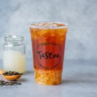 Passion Attraction · Passion fruit black tea with coconut jelly.
