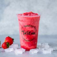 Strawberry Sensation Smoothie · Strawberry with strawberry bits.