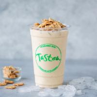 Horchata Crunch · Blended horchata topped with crushed cinnamon cereal