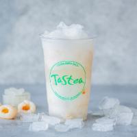 Lychee Freeze · Lychee with lychee bits and lychee jelly