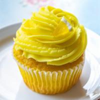 Jumbo GIANT Pucker UP! Cupcake · GIANT Tart 'n sweet lemon cake with a lemon curd filling and lemon buttercream on top.