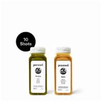 AM/PM Shot Bundle · Start your day with an Energy shot for an invigorating boost of apple, lemon, matcha powder,...