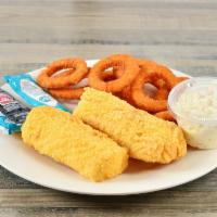 Cod Fish Plate · 7 oz cod loin. Includes fries and coleslaw.