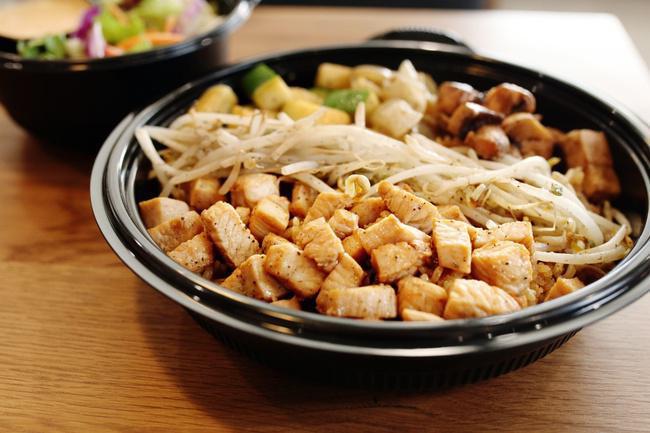 Double Chicken Bowl · Grilled all natural chicken breast meat with a hint of lemon.

ALLERGENS: soy, wheat/gluten