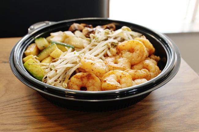 Double Shrimp Bowl · Grilled shrimp with a hint of lemon.

ALLERGENS: soy, wheat/gluten, shellfish