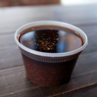 16oz Ginger Sauce · A full pint of our soy based housemade sauce.

ALLERGENS: soy, wheat/gluten