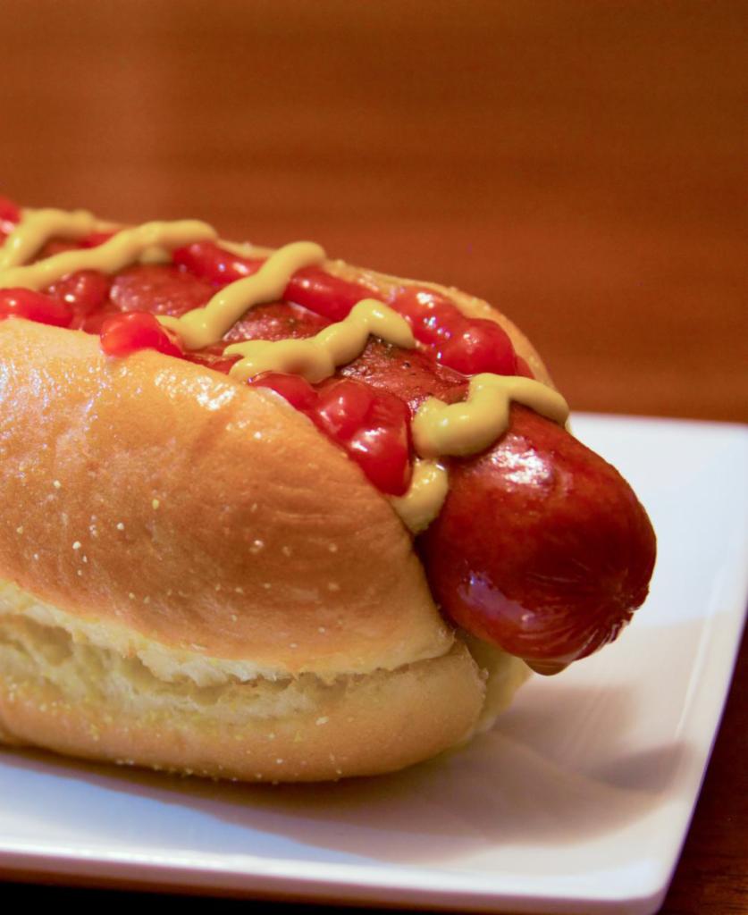 Classic Dog · Beef hot dog.