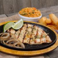 Grilled Chicken Breast (6. 0z.) · 6 oz. grilled chicken breast served with one side 