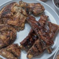 Grilled Chicken and Ribs combo · 2pieces of chicken and 2 pieces of ribs