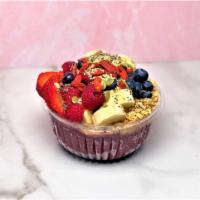 Seeds and Berries Acai Bowl · Acai, granola, strawberry, banana, blueberry, raspberry, goji berries, hemp seeds, chia seed...