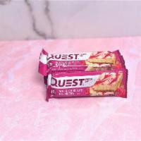 Quest Protein Bar White Chocolate Raspberry · 20 grams of protein.